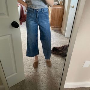 H&M Jean culottes with frayed cut